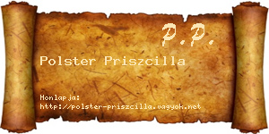Polster Priszcilla névjegykártya